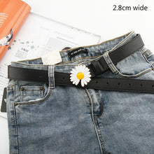 Load image into Gallery viewer, Daisy Buckle Belt Women Imitation Leather Alloy Buckle Belt New Belt Leisure Jeans Fashion Dress Women Belt