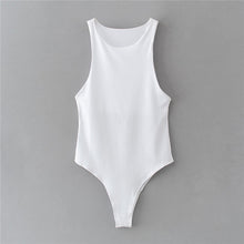 Load image into Gallery viewer, Women 2020 Summer Casual Solid za Bodysuits Chic Female Bodycon Slim Sleeveless Bodysuit Fashion Women Sexy Party Tops Femme