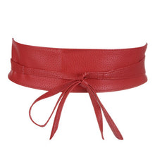 Load image into Gallery viewer, NIBESSER Women Fashion Belts High Waist Lace Up Female Bow Strap Belts PU Leather Designer Wide Slimming Girdle Belt Ties Hot
