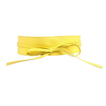 Load image into Gallery viewer, NIBESSER Women Fashion Belts High Waist Lace Up Female Bow Strap Belts PU Leather Designer Wide Slimming Girdle Belt Ties Hot
