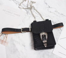 Load image into Gallery viewer, [EAM] 2020 New Spring Autumn Pu Leather Personality Hip-hop Chain Brief mini-Bag belt Women Fashion Tide All-match JY328
