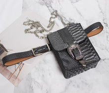 Load image into Gallery viewer, [EAM] 2020 New Spring Autumn Pu Leather Personality Hip-hop Chain Brief mini-Bag belt Women Fashion Tide All-match JY328
