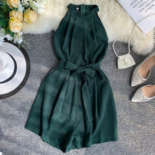 Load image into Gallery viewer, Customize Made Women Summer Fashion Sexy Off Shoulder Short Jumpsuit Ladies Casual Sli Fit Sashes Decoration Playsuit
