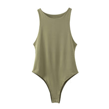 Load image into Gallery viewer, Women 2020 Summer Casual Solid za Bodysuits Chic Female Bodycon Slim Sleeveless Bodysuit  Fashion Women Sexy Party Tops Femme
