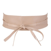 Load image into Gallery viewer, NIBESSER Women Fashion Belts High Waist Lace Up Female Bow Strap Belts PU Leather Designer Wide Slimming Girdle Belt Ties Hot
