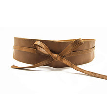 Load image into Gallery viewer, NIBESSER Women Fashion Belts High Waist Lace Up Female Bow Strap Belts PU Leather Designer Wide Slimming Girdle Belt Ties Hot
